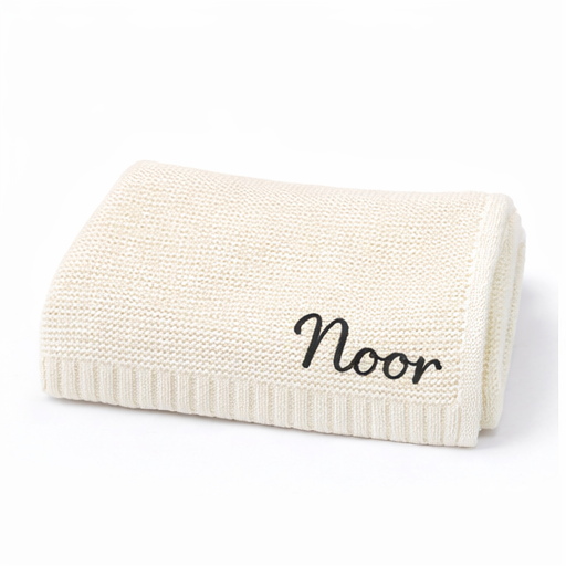 Personalized Knitted Baby Blanket
